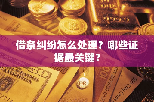 武汉借条纠纷怎么处理？哪些证据最关键？