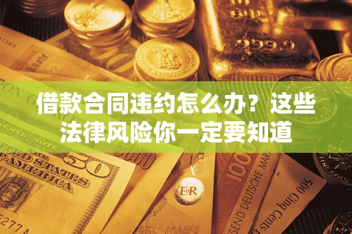武汉借款合同违约怎么办？这些法律风险你一定要知道
