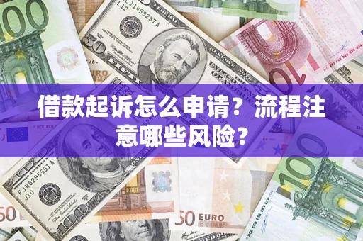 武汉借款起诉怎么申请？流程注意哪些风险？