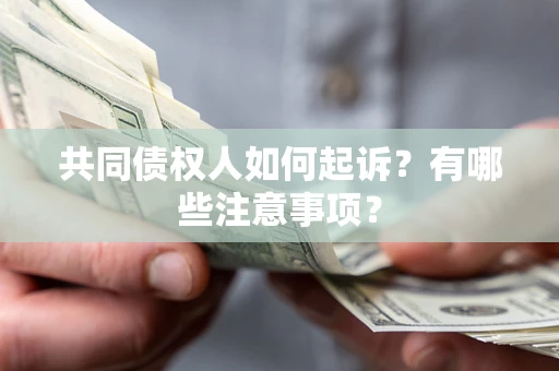 武汉共同债权人如何起诉？有哪些注意事项？