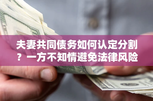 武汉夫妻共同债务如何认定分割？一方不知情避免法律风险必看！